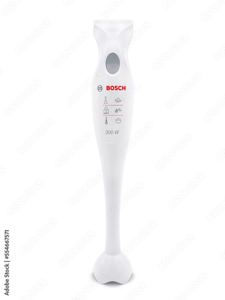 ROME, ITALY DECEMBER 18, 2022. Bosch immersion blender isolated on