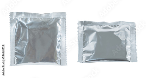 white plastic foil package