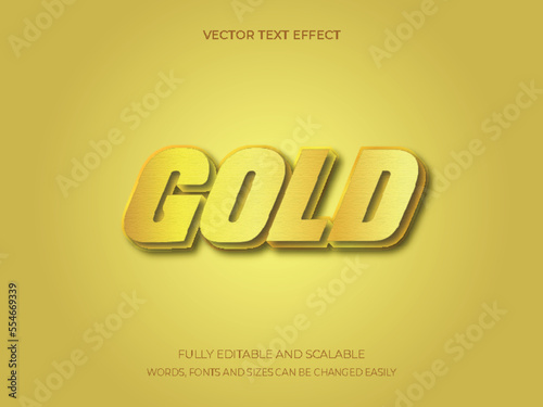 Gold valentine text effect theme on golden background editable vector