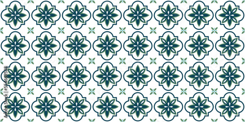 Ceramic tiled pattern. Floral seamless pattern for tile design. Isolated on a white background. Endless texture. Use for printing, web design, fabric.