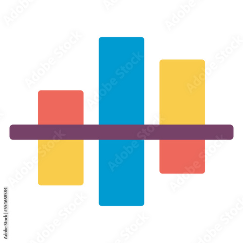 statistical bar graph icon