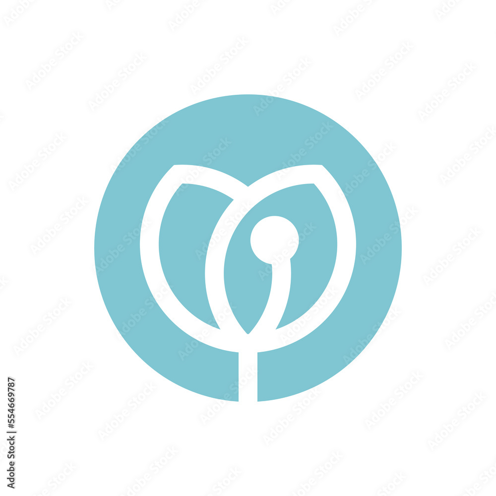 Abstract flower and circle logo vector design Abstract flower and circle logo vector design