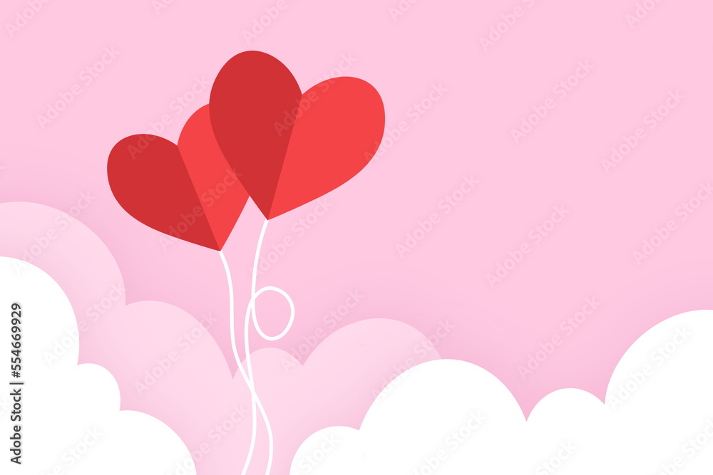 Background with Heart Decoration