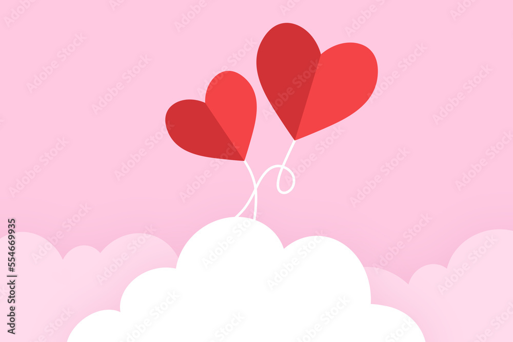 Valentines Background with Heart Decoration