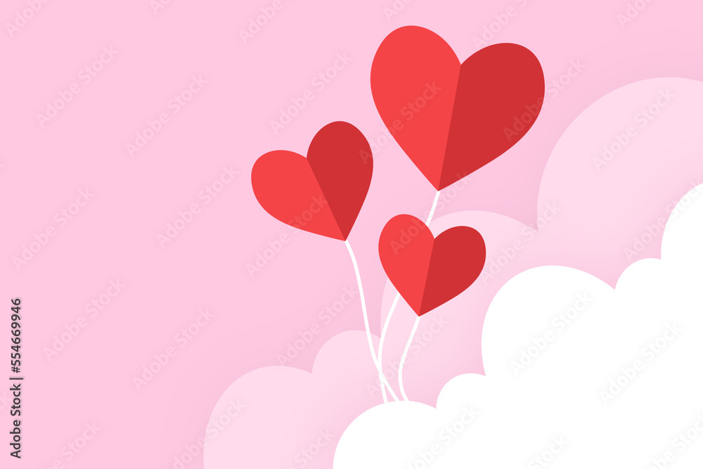 Valentine Background with Heart Decoration