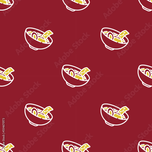 Japan pattern with Japan Ramen, vector and illustration