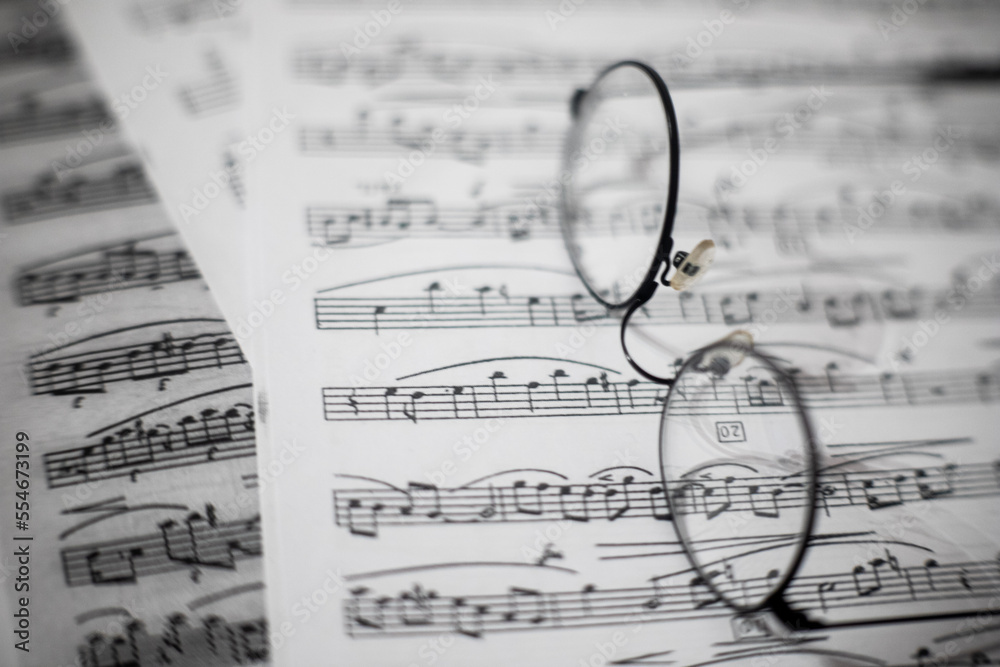 music, glasses, sheet, score, scores, paper, notes, teacher music, glasses, sheet, score, scores, paper, notes, teacher