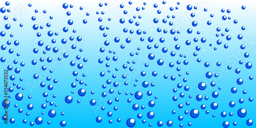 Blue bubbles water for wash element isolated flat cartoon clipart image 