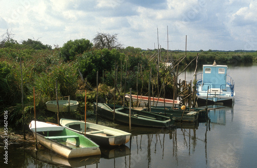 Barque de p  cheur  Delta de la Leyre  Bassin d Arcachon  Gironde  33  France
