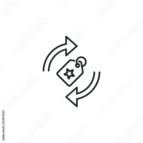 Rebranding icon isolated on white background