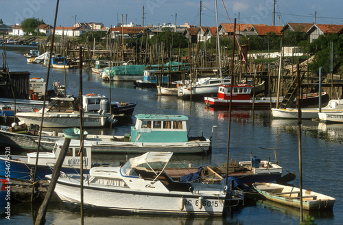 Port ostreicole, Gujan Mestras, Bassin d'Arcachon, Landes de Gascogne, 33, Gironde © JAG IMAGES