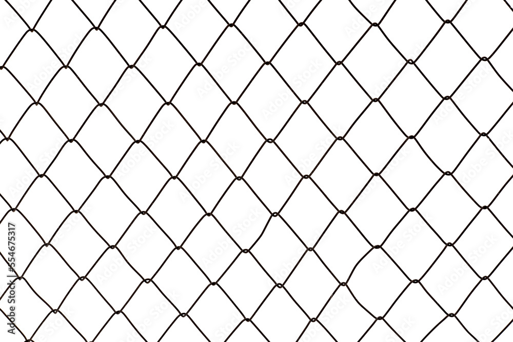 Stainless still Wire mesh rhombus form on white background. Still wire mesh fence Stainless still Wire mesh rhombus form on white background. Still wire mesh fence