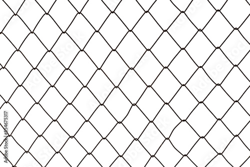 Stainless still Wire mesh rhombus form on white background. Still wire mesh fence