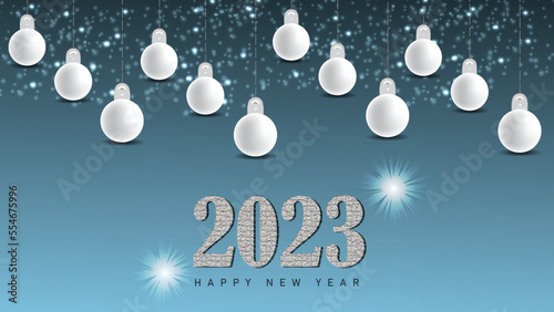 Eye catching lighting new year card 