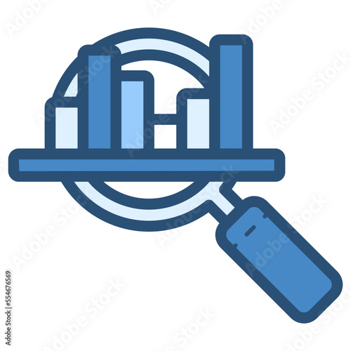 search statistical bar graph icon