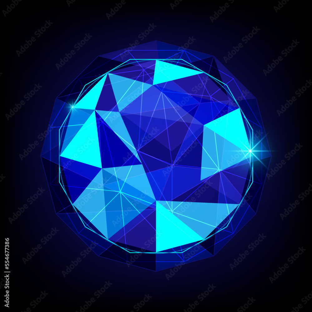Blue sapphire luxury fashion. Jewelry ornament stone. Mirror surface reflection. Diamond polygon texture Blue sapphire luxury fashion. Jewelry ornament stone. Mirror surface reflection. Diamond polygon texture