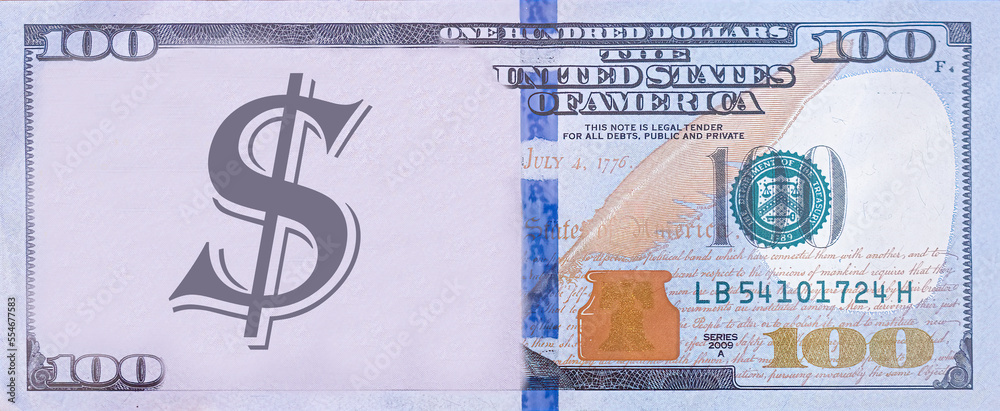 U.S. 100 dollar border with Dollar Sign Stock Photo | Adobe Stock