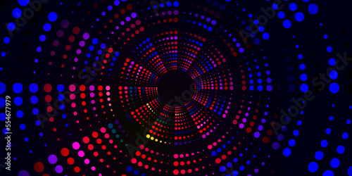 Digital poster with dots, radial party background