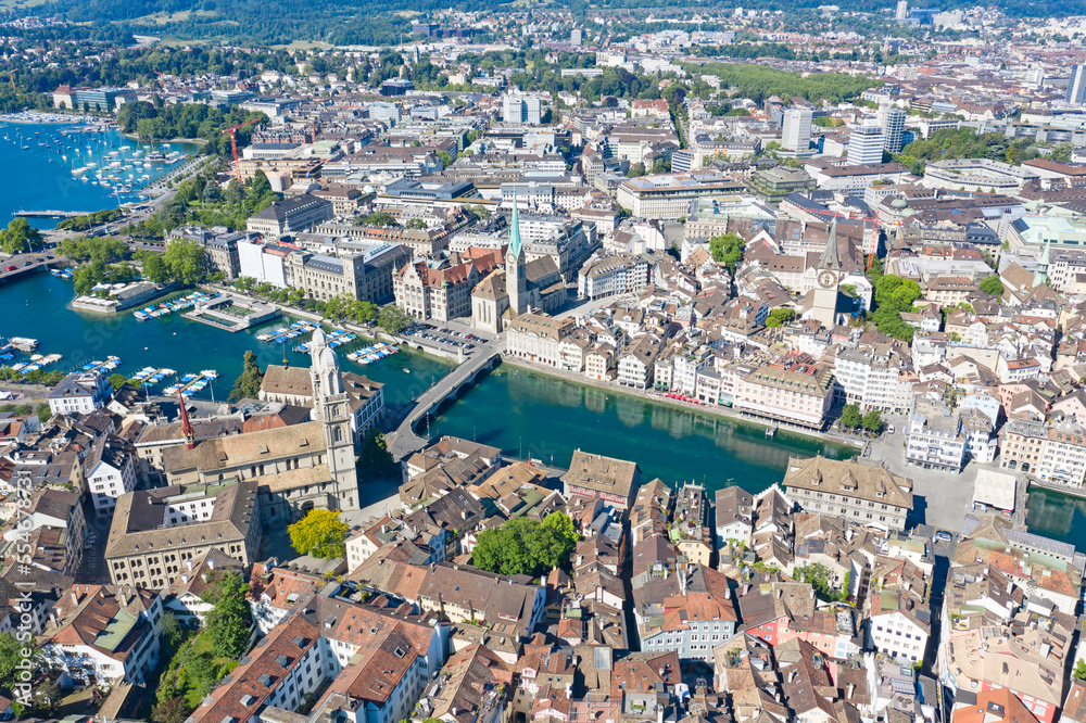 Fototapeta premium Zurich in summer