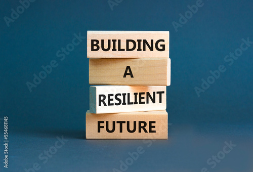 Bild auf Leinwand Building a resilient future symbol
