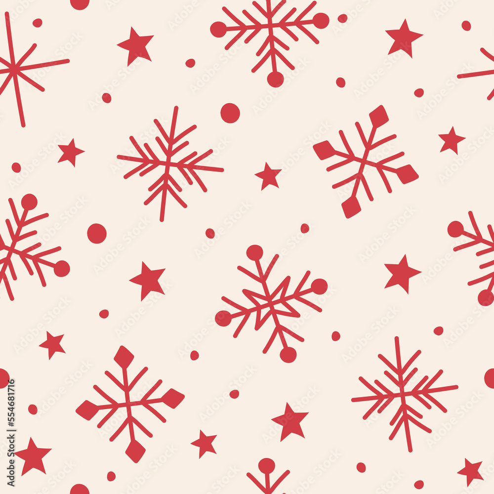 Design of Xmas pattern with snowflakes. Christmas concept. Vector Design of Xmas pattern with snowflakes. Christmas concept. Vector