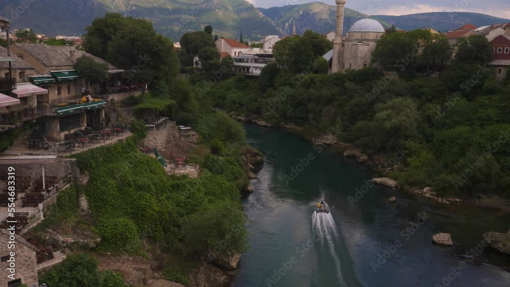 Boat Sightseeing Tour in Neretva River, Mostar, Bosnia and Herzegovina Boat Sightseeing Tour in Neretva River, Mostar, Bosnia and Herzegovina