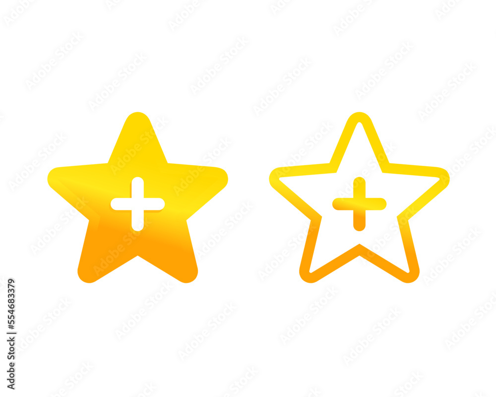 Star plus icon. Illustration vector Star plus icon. Illustration vector