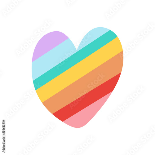 rainbow heart love valentine