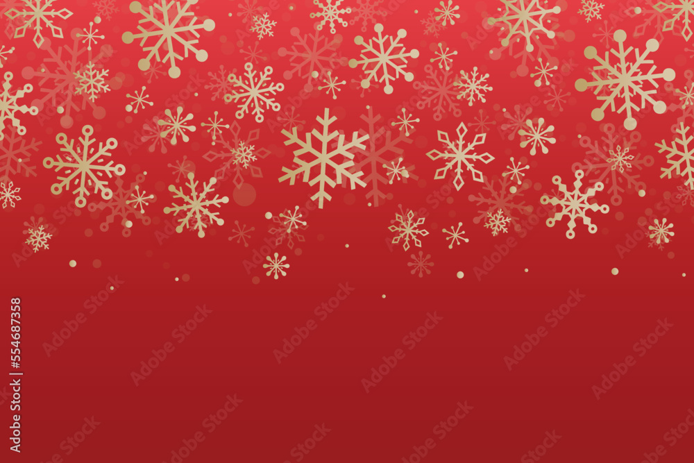 Template of Christmas card with golden snowflakes. Vector illustration Template of Christmas card with golden snowflakes. Vector illustration