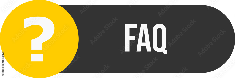 Dark FAQ button. Dark button for frequently asked questions. Dark FAQ button. Dark button for frequently asked questions.