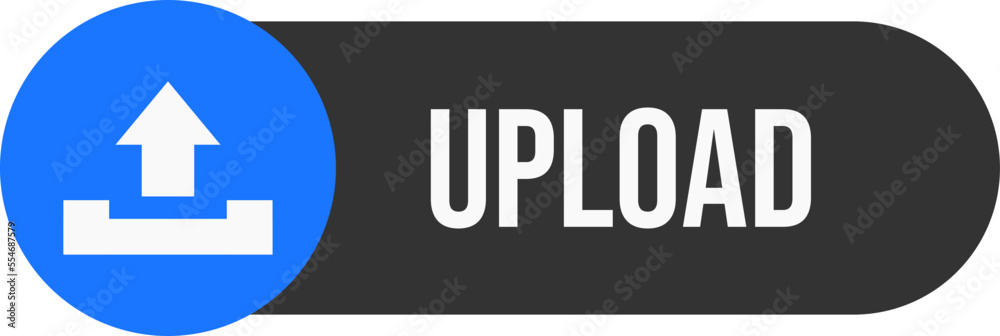 Dark upload button. Dark theme button for upload. Dark upload button. Dark theme button for upload.