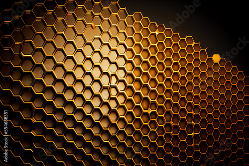 Luxury gold honeycomb backg...