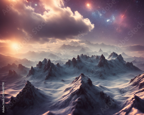 Starry mountains © zafchiel