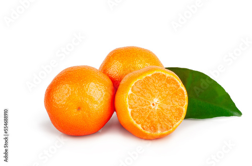 Tangerine isolated on a white background.