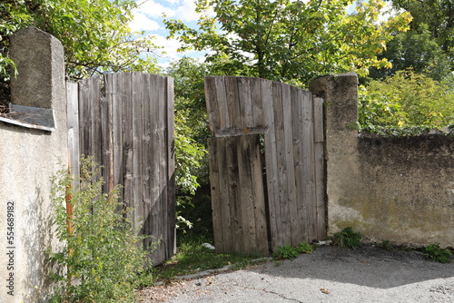 an old wooden gate as a background