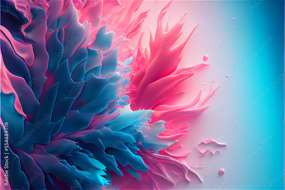 pink and blue dynamic background with a soft powdery feel
