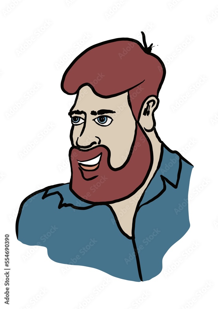 Obraz premium a young men portrait with beard