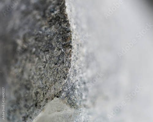 Macro photo of the edge of the stone
