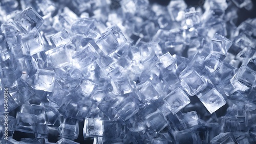 Ice cubes  macro photography  background.