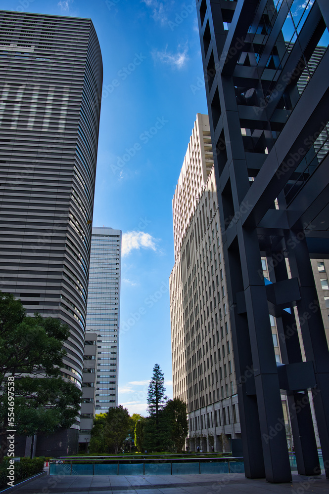 Skyscrapers of Osaka business park, Osaka, Japan Skyscrapers of Osaka business park, Osaka, Japan