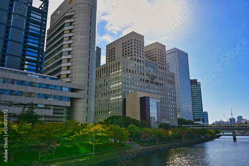 Skyscrapers of Osaka business park  Osaka  Japan