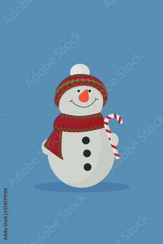 Snowman. Christmas theme. Vector © Алеся Мусиенко