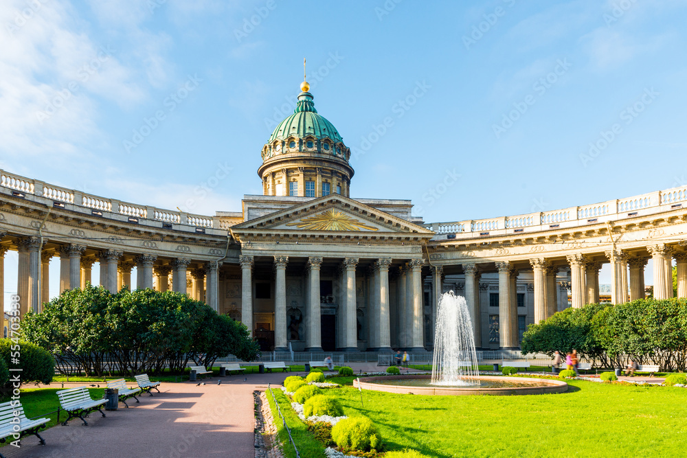 Cathedral of Our Lady of Kazan, Russian Orthodox Church  in Saint Petersburg, Russia