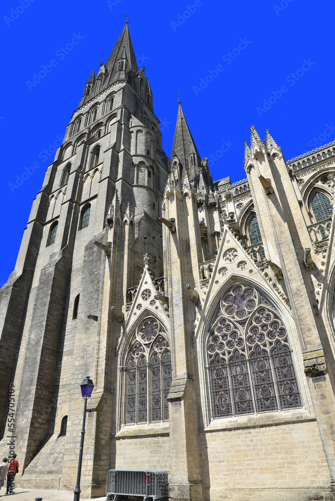 Clocher gothique de la cathédrale de Bayeux. France