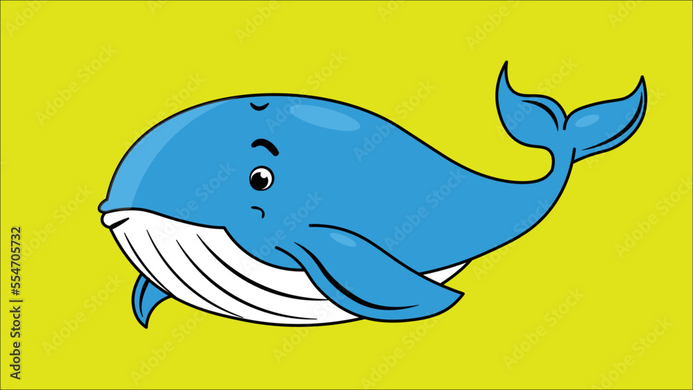 Obraz premium blue happy whale