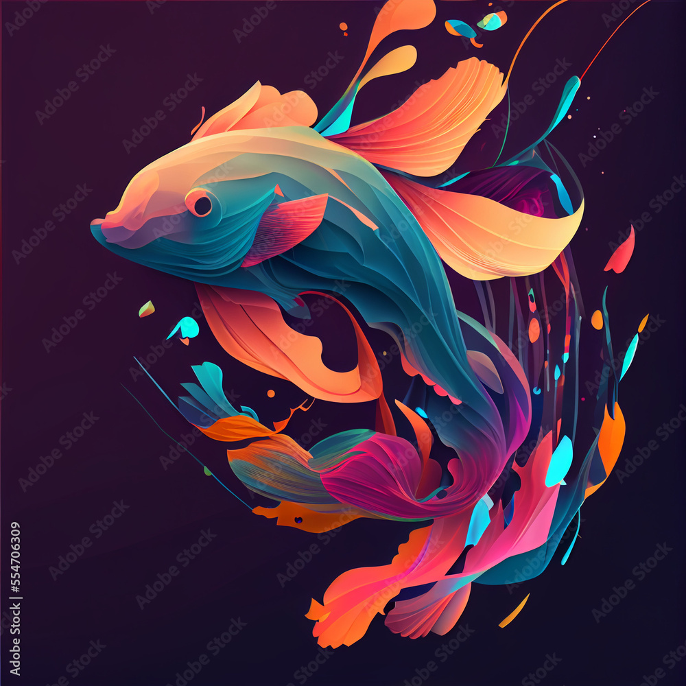 Obraz premium Animals in a smooth gradient style