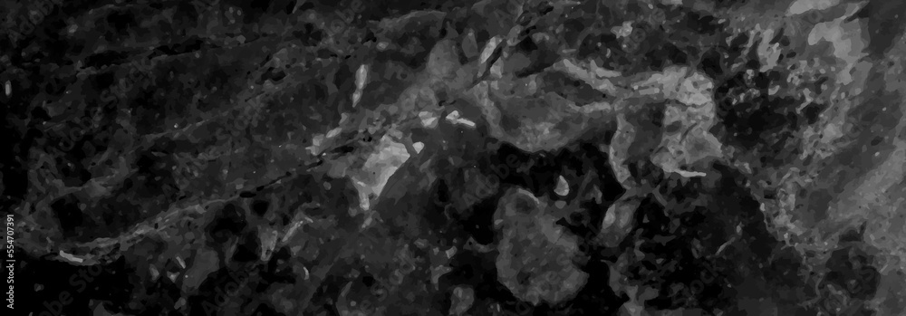 Obraz premium Black and white marbled background. Realistic stone texture vector