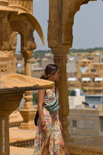 Girl in an indian mausoleum