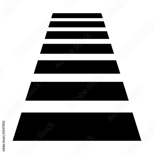 Pedestrian crossing icon. Crosswalk symbol. Zebra crossing. Vector illustration