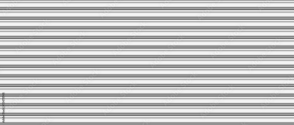 Vector white horizontal lines wall. Plastic home siding texture. Urban outdoors metal sheet fence. Iron roof tile. Steel industrial gray wall. Silver realistic striped floor seamless pattern Vector white horizontal lines wall. Plastic home siding texture. Urban outdoors metal sheet fence. Iron roof tile. Steel industrial gray wall. Silver realistic striped floor seamless pattern